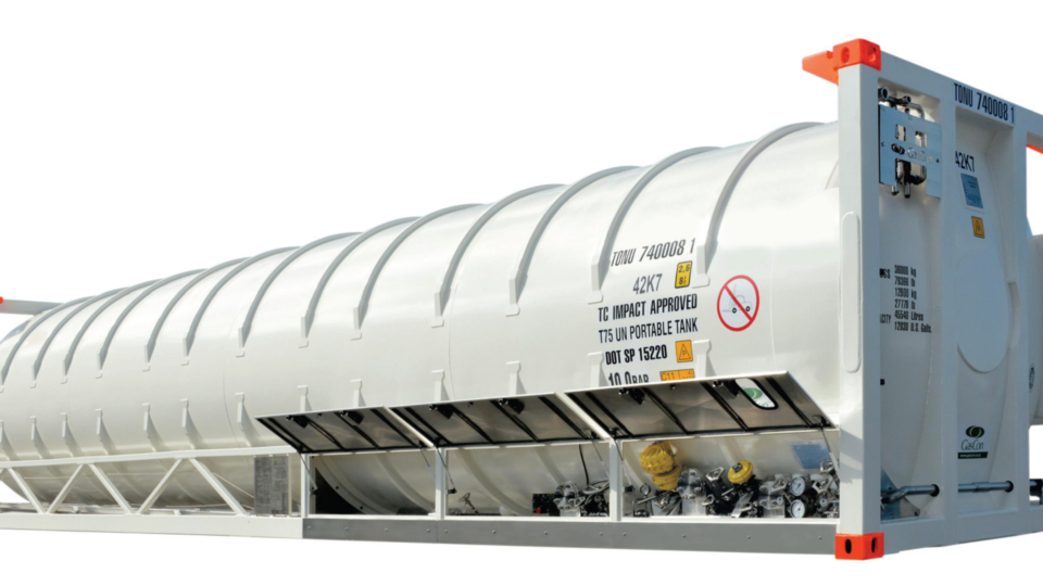 40 ft cryogenic ISO tank container render