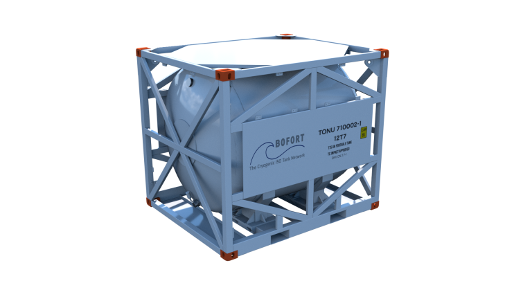 10 foot iso container featuring Bofort's logo